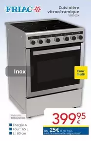 De - Cuisinière vitrocéramique VW6100X