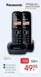 Téléphone sans fil DUO KX-TG16128LH