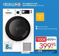 De - Droogkast met warmtepomp OKW8200E