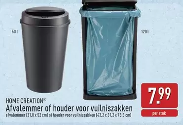 Afvalemmer of houder voor vuilniszakken