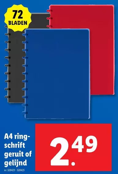 Ring - A4 ring-schrift geruit of gelijnd