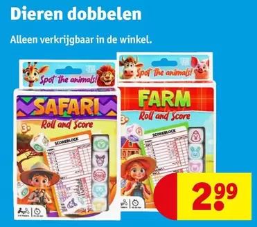 De - Dieren dobbelen