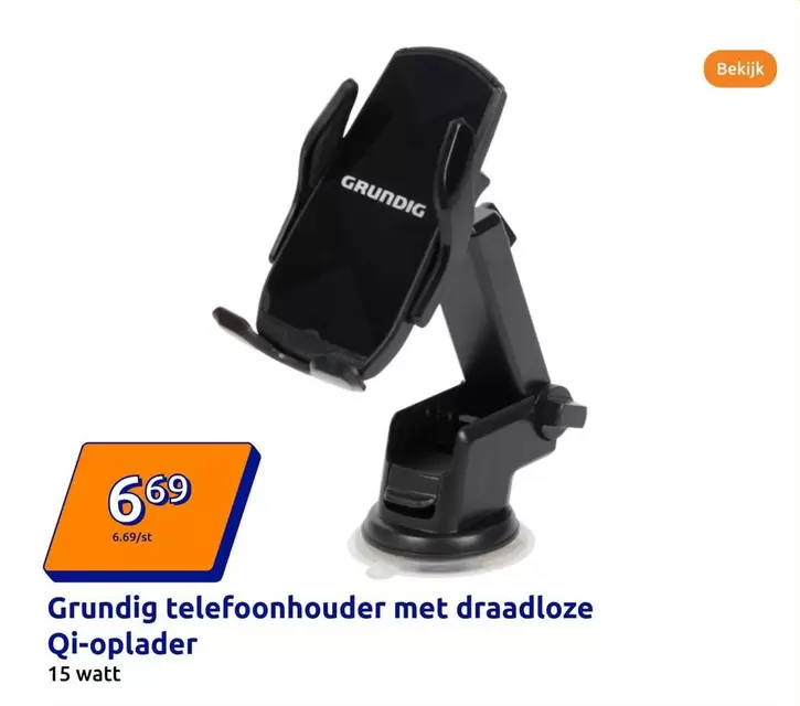 telefoonhouder met draadloze Qi-oplader