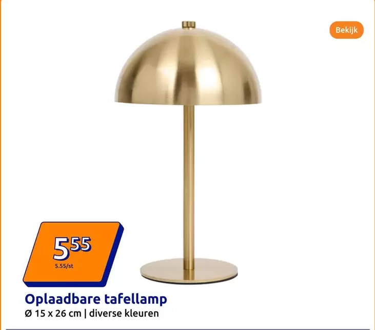 Oplaadbare tafellamp