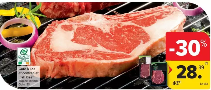 Origin - Côte à l'os et contrefilet Irish Beef