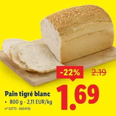 Pain tigré blanc