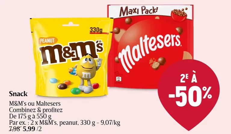 Snack - M&M's ou Maltesers