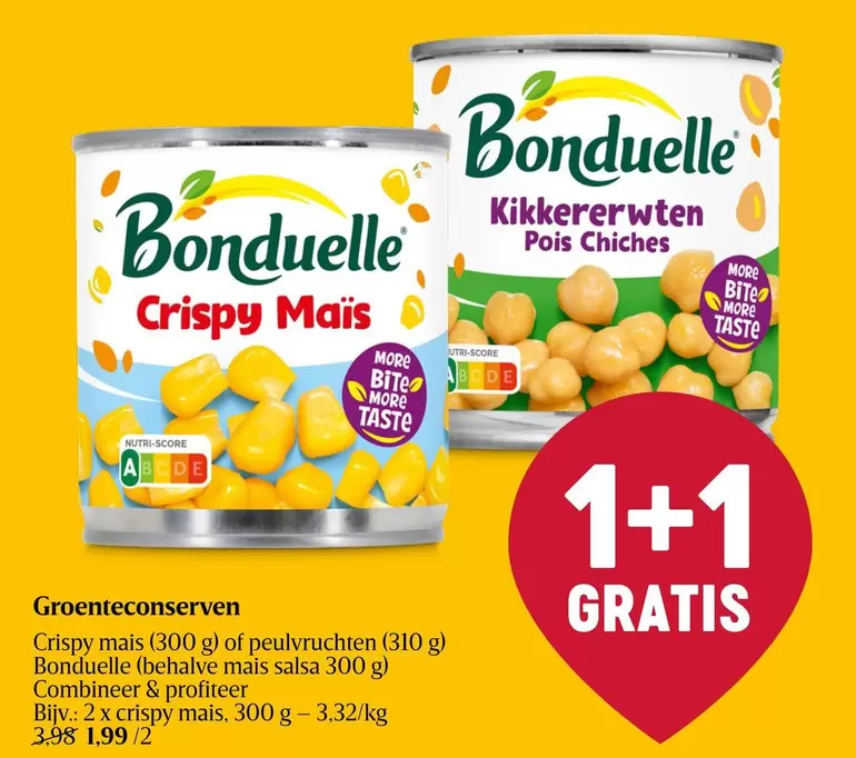 Crispy mais (300 g) of peulvruchten (310 g)