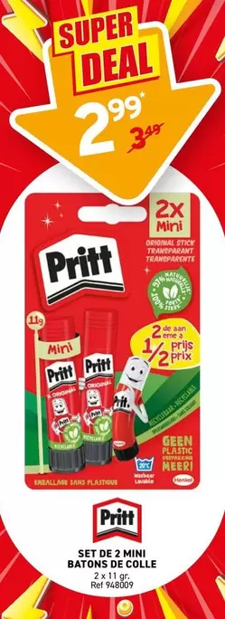 De - SET DE 3 MINI BATONS DE COLLE
