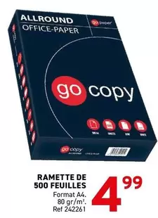 Go - RAMETTE DE 500 FEUILLES
