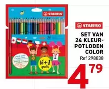 SET VAN 24 KLEUR-POTLODEN COLOR
