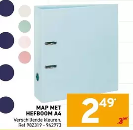 MAP MET HEFBOOM A4