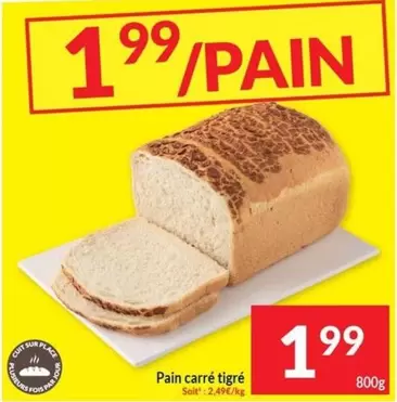 Pain carré tigré