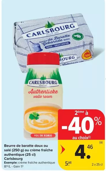 De - Beurre de baratte doux ou salé ou crème fraiche authentique