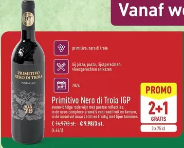 De - Primitivo Nero di Troia IGP