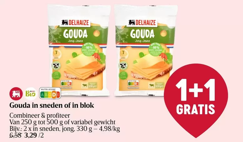 Gouda in sneden of in blok