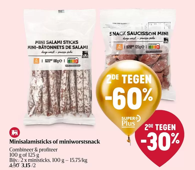 De - Minisalamisticks of miniworstsnack