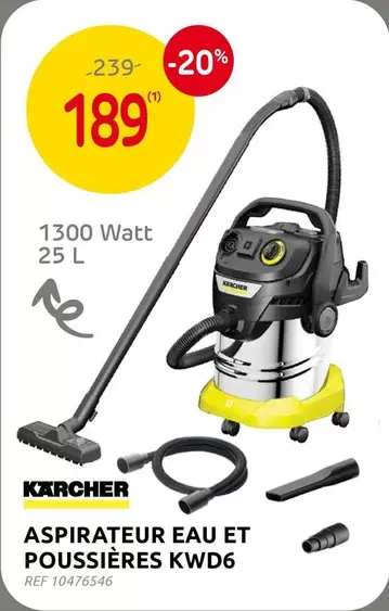 Karcher - ASPIRATEUR EAU ET POUSSIÈRES KWD6