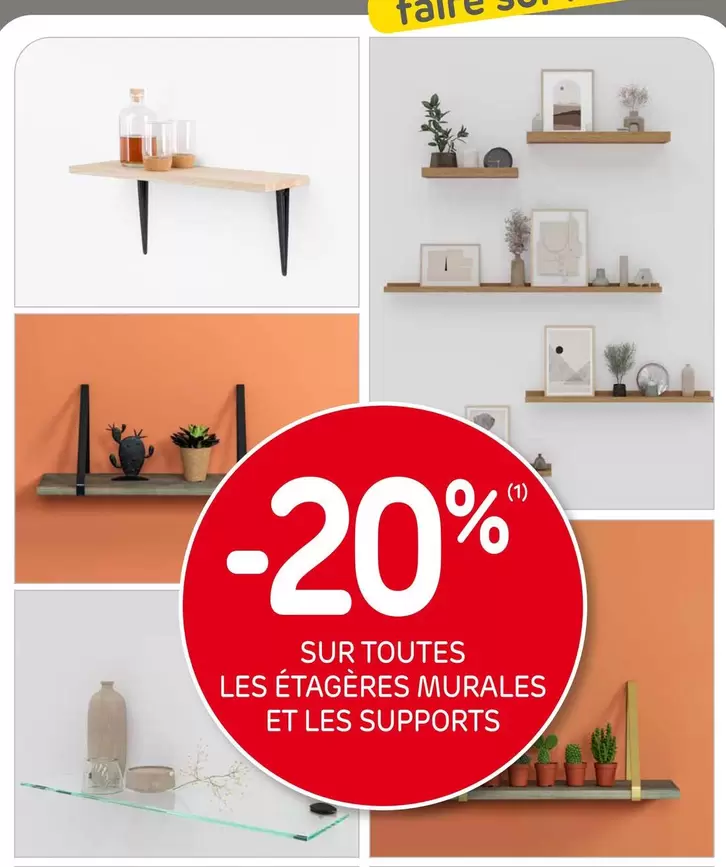 ÉTAGÈRES MURALES ET LES SUPPORTS