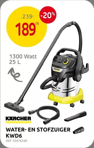 Karcher - WATER- EN STOFZUIGER KWD6