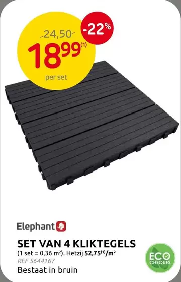 SET VAN 4 KLIKTEGELS