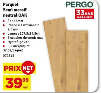 De - Parquet Semi massif neutral OAK