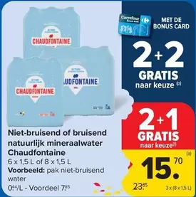 De - Niet-bruisend of bruisend natuurlijk mineraalwater