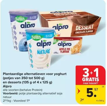 Plantaardige alternatieven voor yoghurt en desserts