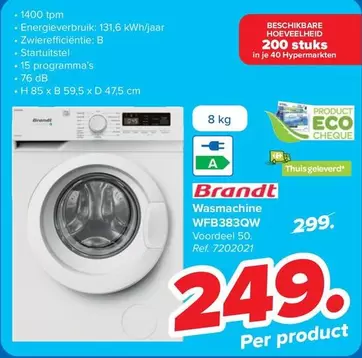 Wasmachine WFB383QW