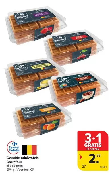 Gevulde miniwafels