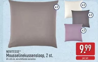 Mousselinekussensloop, 2 st.