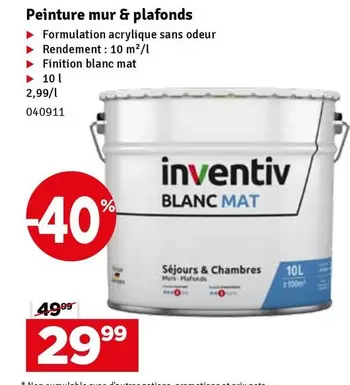 Peinture mur & plafonds