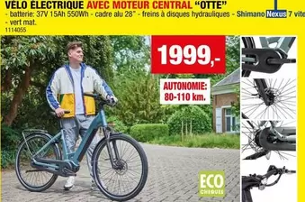 VELO ÉLECTRIQUE AVEC MOTEUR CENTRAL "OTTE"