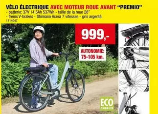 De - VÉLO ÉLECTRIQUE AVEC MOTEUR ROUE AVANT "PREMIO"
