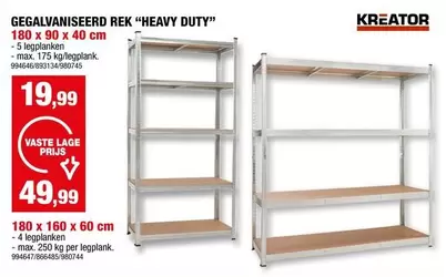 GEGALVANISEERD REK "HEAVY DUTY"