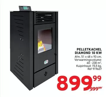 Kw - PELLETKACHEL DIAMOND 10 KW