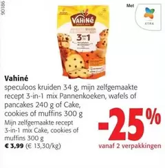 Mix - speculoos kruiden 34 g, mijn zelfgemaakte recept 3-in-1 mix Pannenkoeken, wafels of pancakes 240 g of Cake, cookies of muffins 300 g
