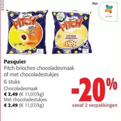 Pitch brioches chocoladesmaak of met chocoladestukjes