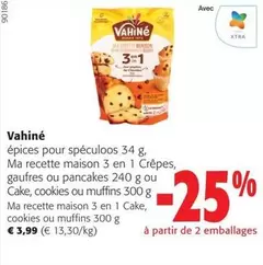 De - épices pour spéculoos 34 g, Ma recette maison 3 en 1 Crêpes, gaufres ou pancakes 240 g ou Cake, cookies ou muffins 300 g
