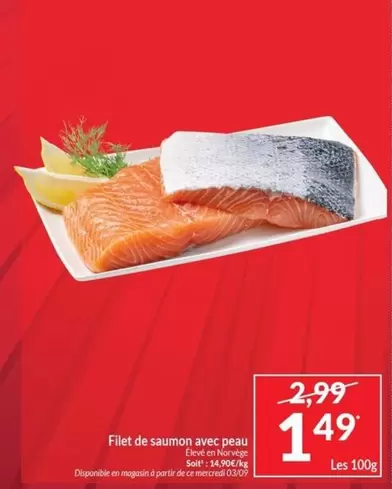 De - Filet de saumon avec peau