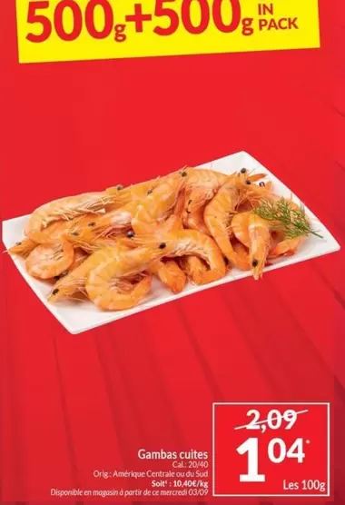 De - Gambas cuites