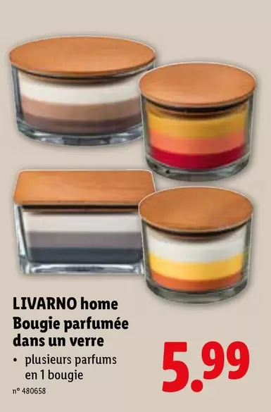 Bougie parfumée dans un verre