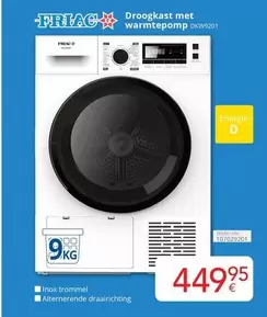 Droogkast met warmtepomp DKW9201