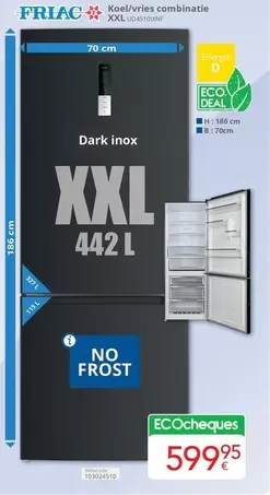 Dark - Koel/vries combinatie XXL