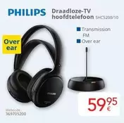 Philips - Draadloze-TV hoofdtelefoon SHC5200/10