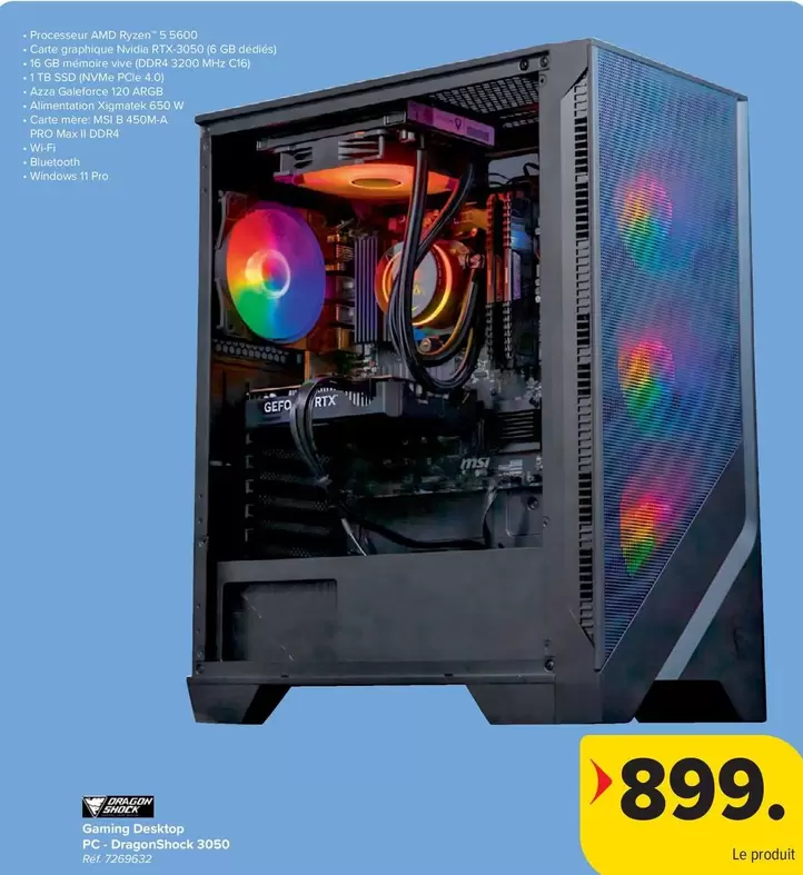 Nvidia - Gaming Desktop PC DragonBlade 3050
