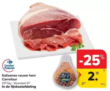 De - Italiaanse rauwe ham