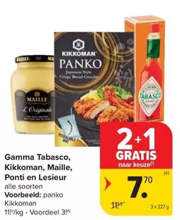 Tabasco, Kikkoman, Maille, Ponti en Lesieur
