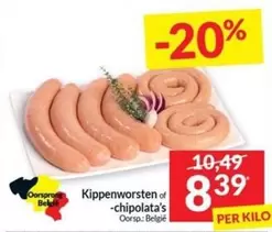 Kippenworsten of -chipolata's