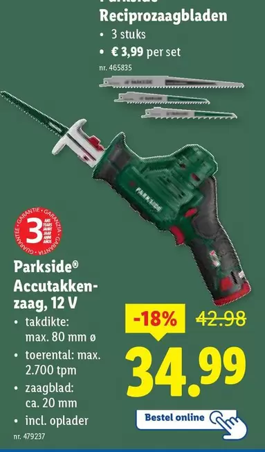 Accutakken-zaag, 12 V
